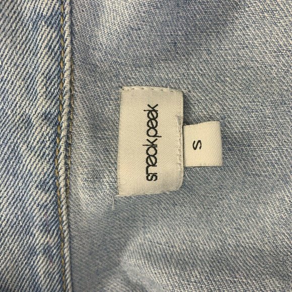 Sneak Peek Light Blue Denim Sleeveless Distressed - Picture 7 of 8